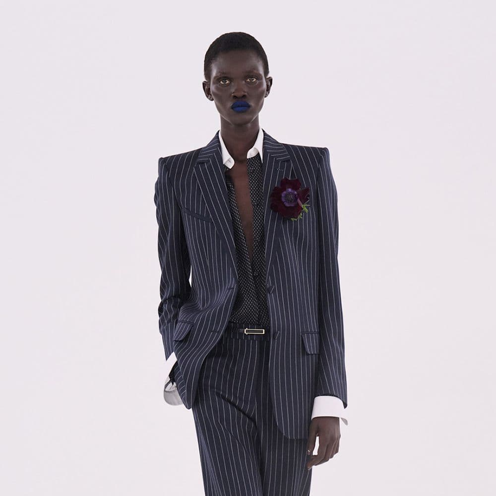  At Tom Ford, Seductive Tailoring, a Touch of American Psycho, and the Ultimate Cool-Girl Denim 