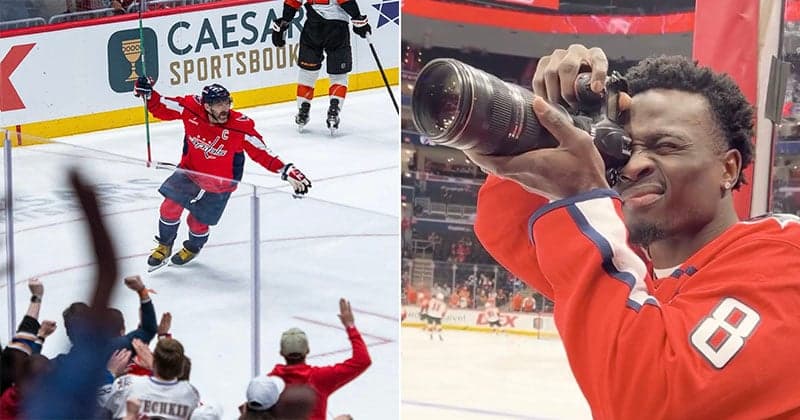 NFL Cornerback Mike Sainristil Captured Some Great Photos at an NHL Game